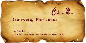 Cserveny Marianna névjegykártya