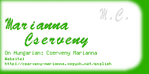 marianna cserveny business card